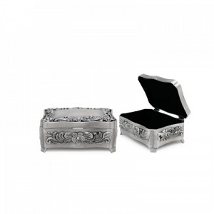 Elegant Pewter Jewelry Case