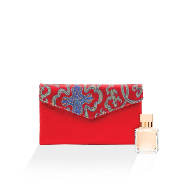 The Royal Embroidery Silk Satin Envelope Clutch