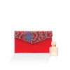 The Royal Embroidery Silk Satin Envelope Clutch