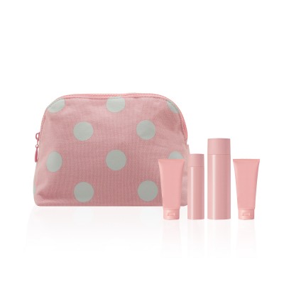 Polka Dot Pink Cosmetic Pouch