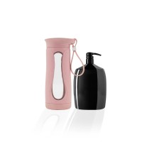 Wheat Straw Glass Water Bottle