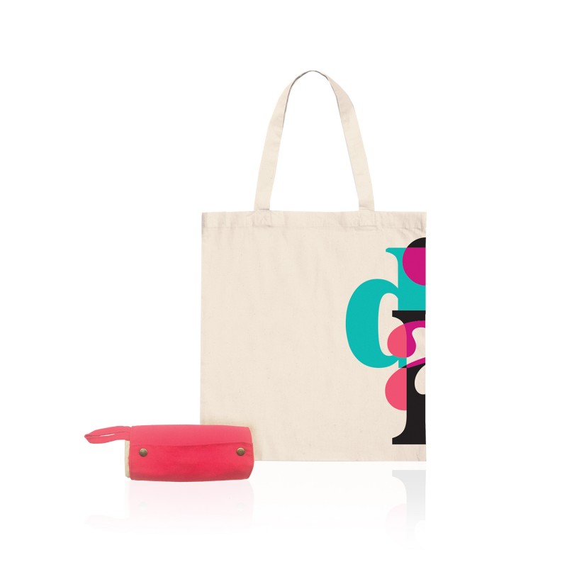 Logo Prints Fold-able Jute Tote