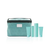 Light Blue Laser Cut Cosmetic Pouch