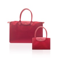 Alizarin Crimson Folded Travel Holdall