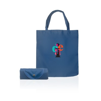 Logo Prints Blue Folded Eco Bag