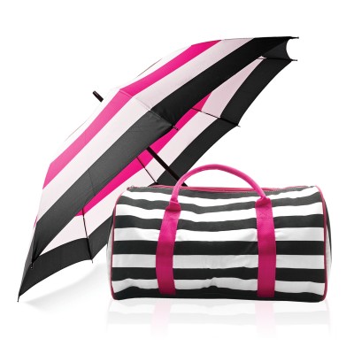 Striped-print Weekend Bag